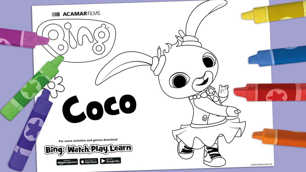 Coco Colouring Sheet activity image