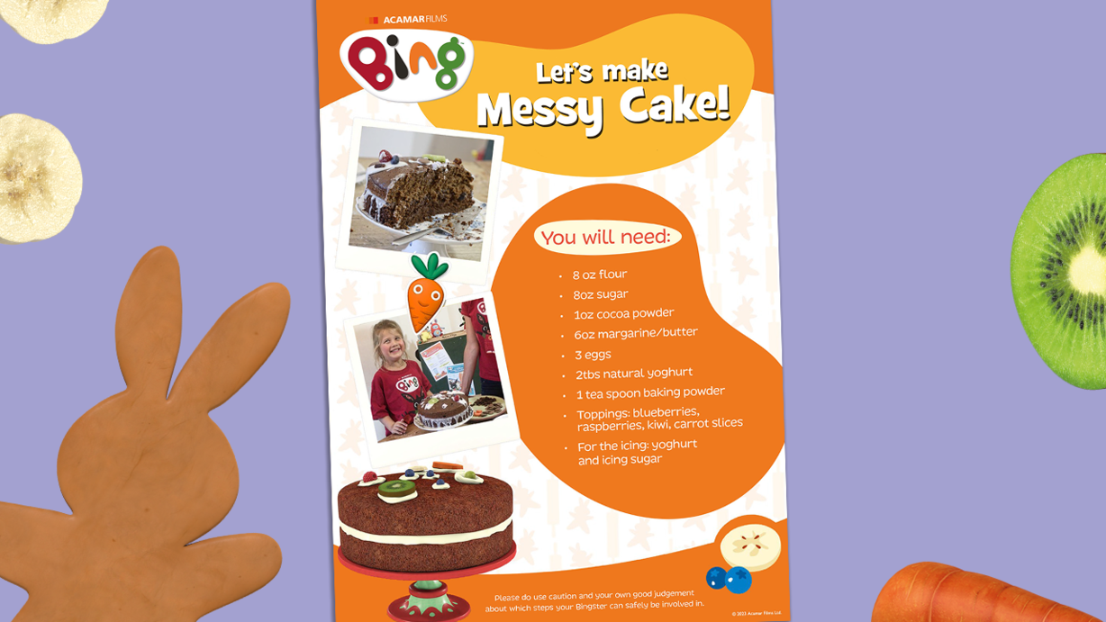 Make Bing's messy cake banner