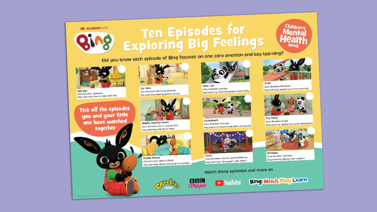 Bing Ten Episodes for Exploring Big Feelings