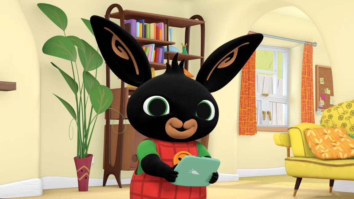 Bing with his tablet