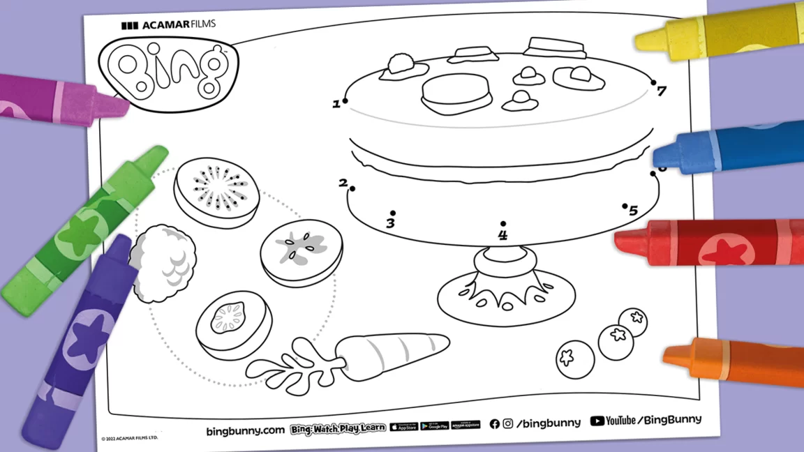 Messy-cake Join the Dots activity image