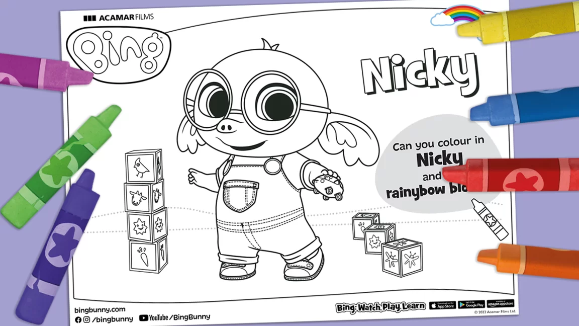 Nickys Blocks Colouring Sheet activity image