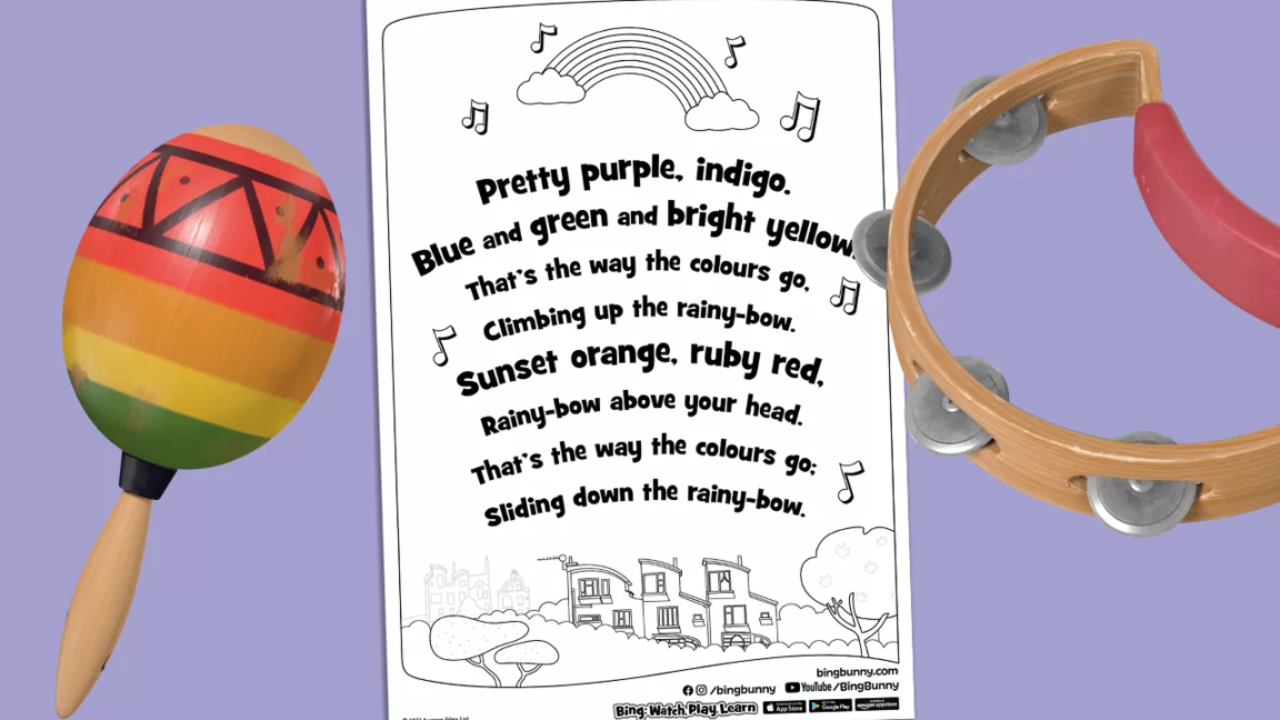 Rainybow song lyric sheet