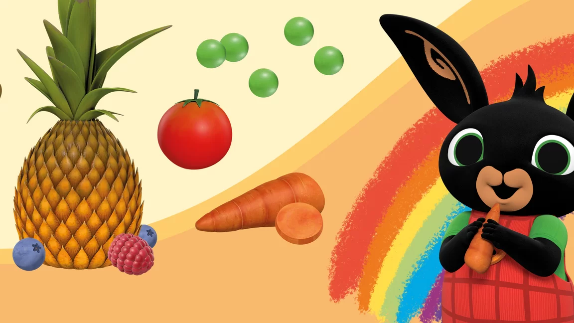 Bing and Flop eating the rainybow