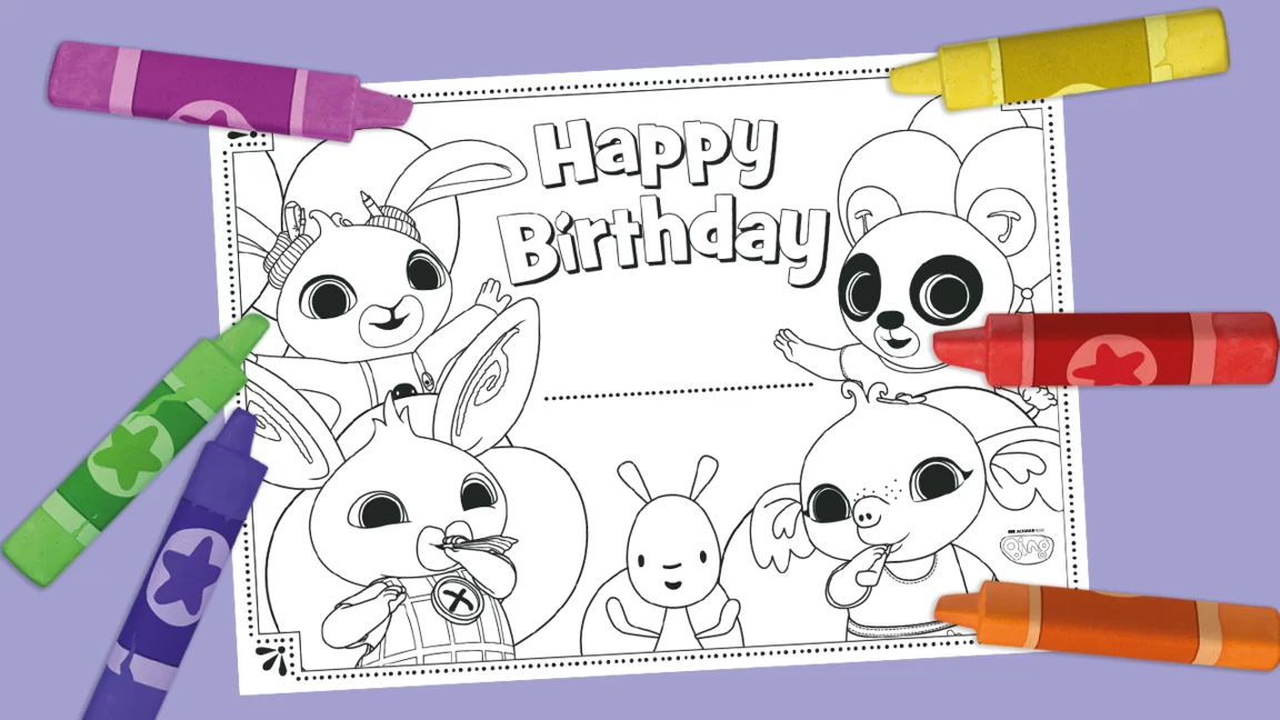 Bing & Friends: Birthday Celebration Certificate