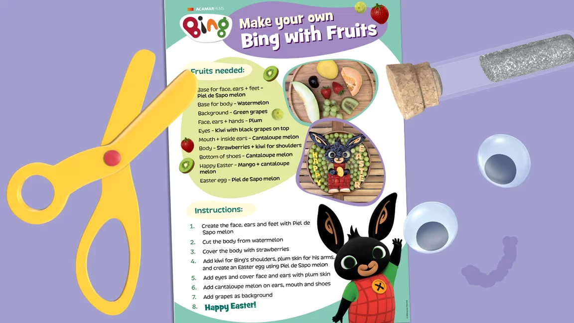 Make your own Bing with fruits