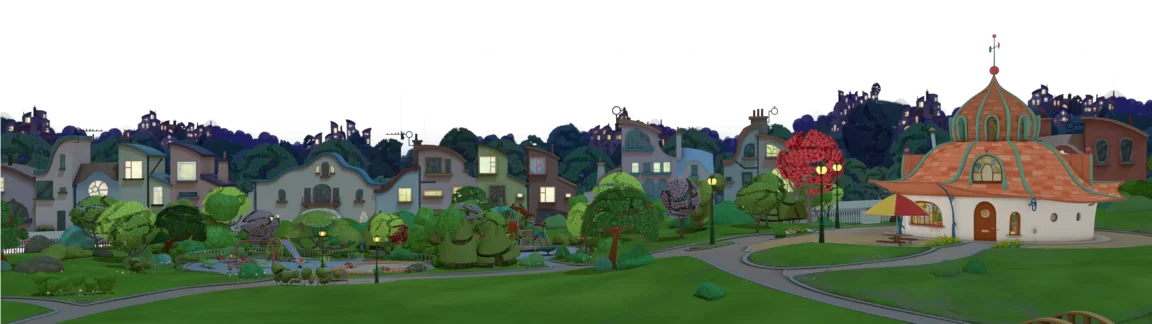 Night time park scene