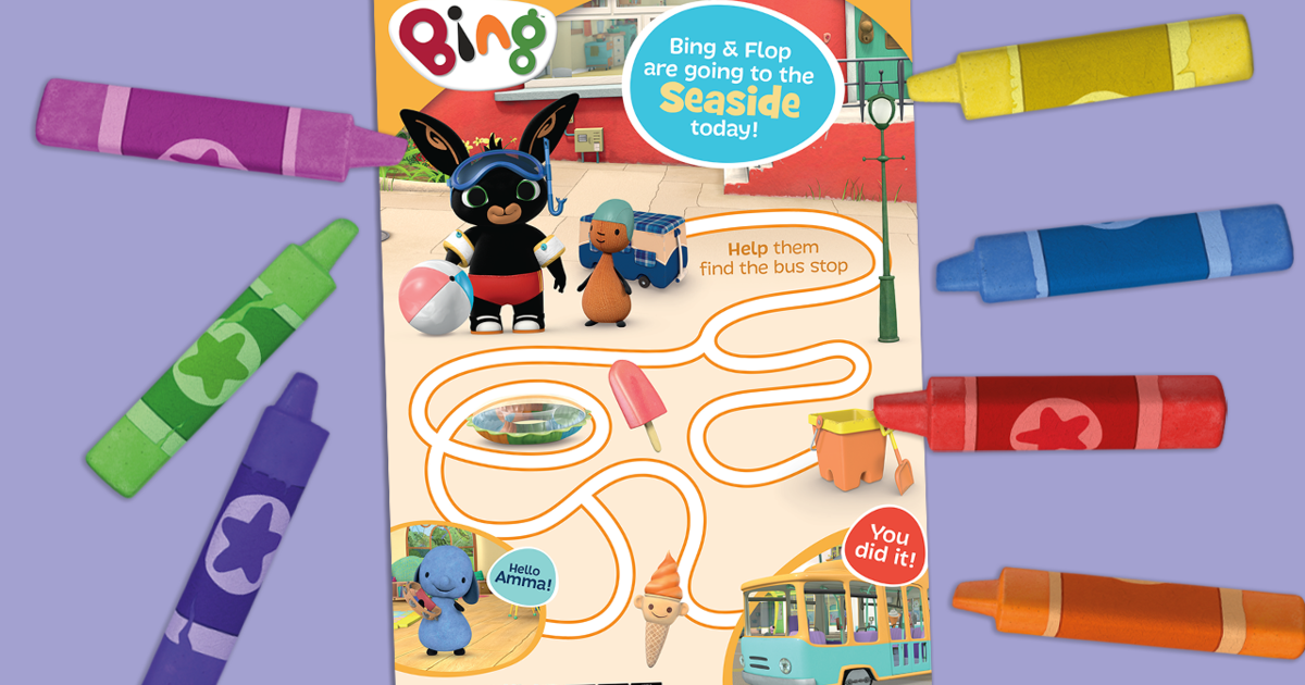 Bing Bus Ride Maze Activity | Bing Bunny