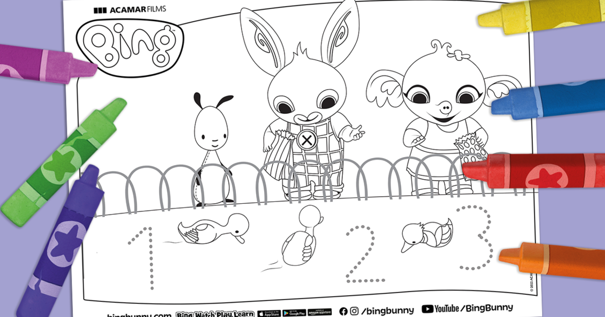 Ducks Colouring Sheet | Bing Bunny