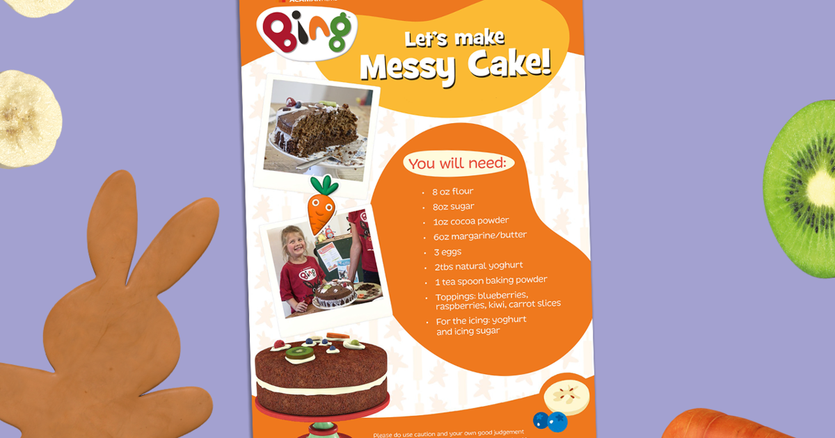 Bing's Messy Cake Recipe | Bing Bunny