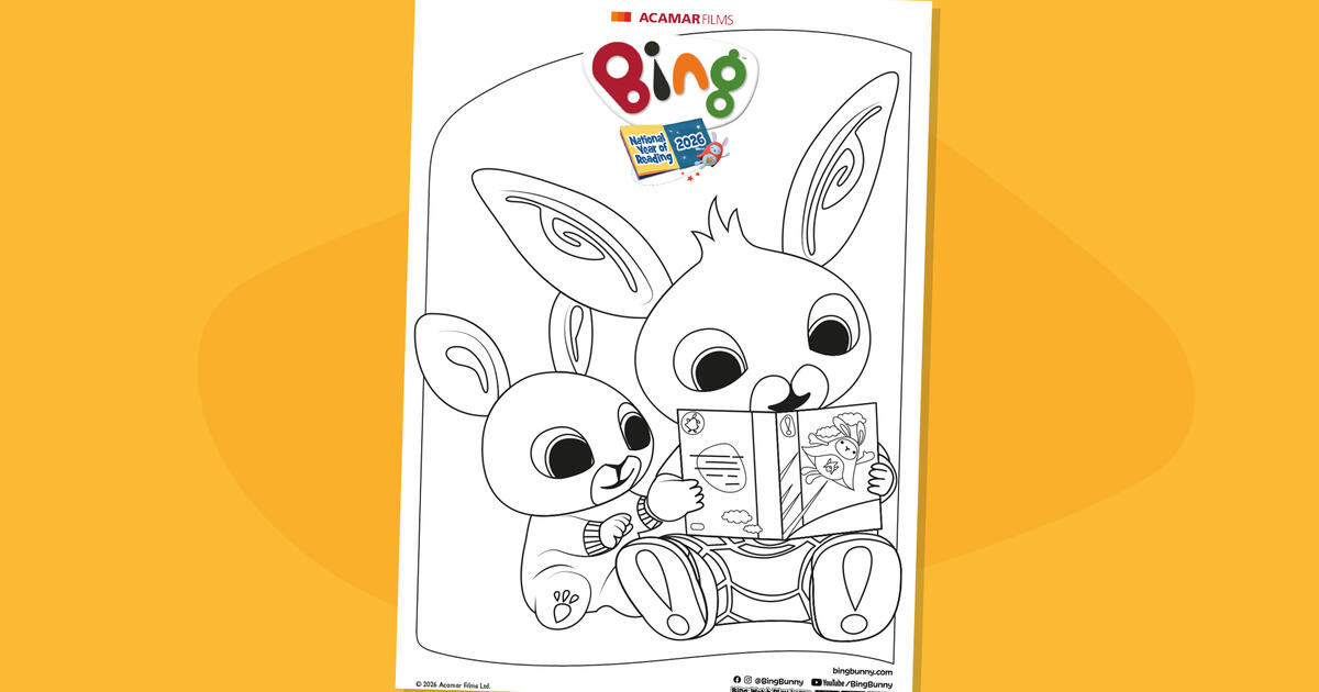 アイドル [MINYYUNY] Bing Lettering PET Color Bing & Charlie Colouring In Page | Bing Bunny